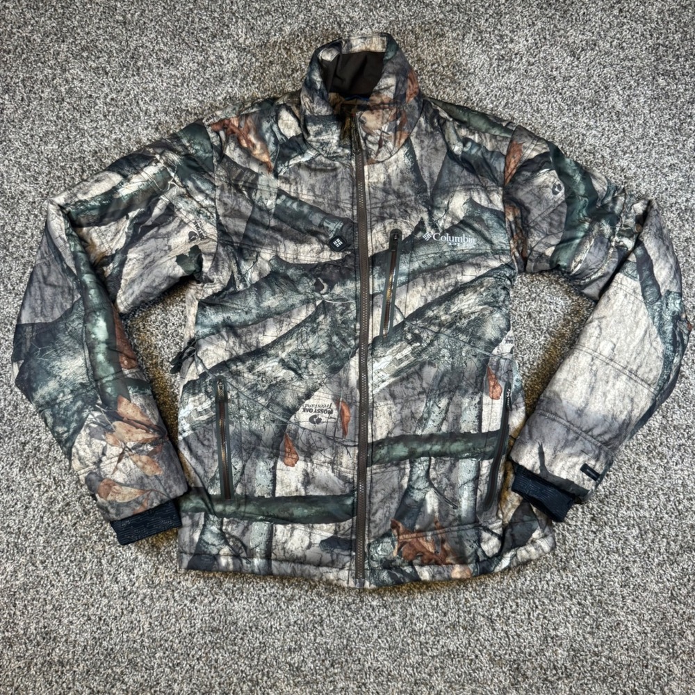 Columbia PHG Titanium Jacket Mens M Mossy Oak Camo Good Omni-Heat HM4015